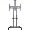 Vežimėlis HAGOR HP Twin Stand HD plokščiaekraniams ir AV įrangai, juodas, 140-213 cm (55-84 col.)