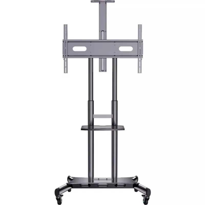 Vežimėlis HAGOR HP Twin Stand HD plokščiaekraniams ir AV įrangai, juodas, 140-213 cm (55-84 col.)