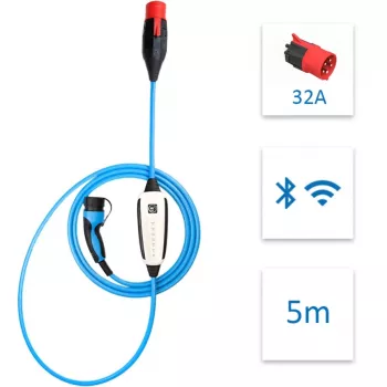 NRJkick Mobilioji sieninė įkrovimo stotelė 32A 5m Standart (22 kW, 5 metrų kabelis)