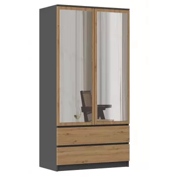 Topeshop SZAFA MALWA AN/AR L bedroom wardrobe/closet 5 shelves 2 durelės(s)
