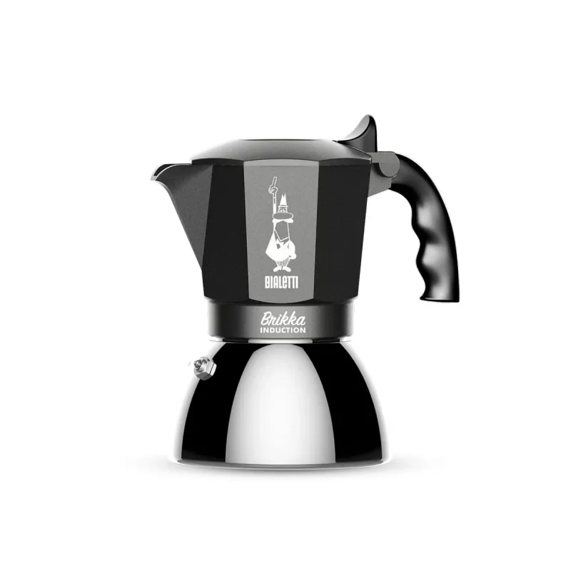 Kavos virimo aparatas BIALETTI BRIKKA INDUCTION 4TZ 180 ml Antracitas, Sidabras