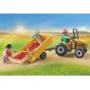 Playmobil 71442 Country: Traktorius su priekaba ir vandens cisterna – Šviežias derlius ūkyje, mokymasis apie aplinką, smagus vaidmenų žaidimas