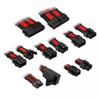 Adapterių rinkinys Kolink Core Pro 12V-2x6 Type 2 pintas, juodas/lenktyninis