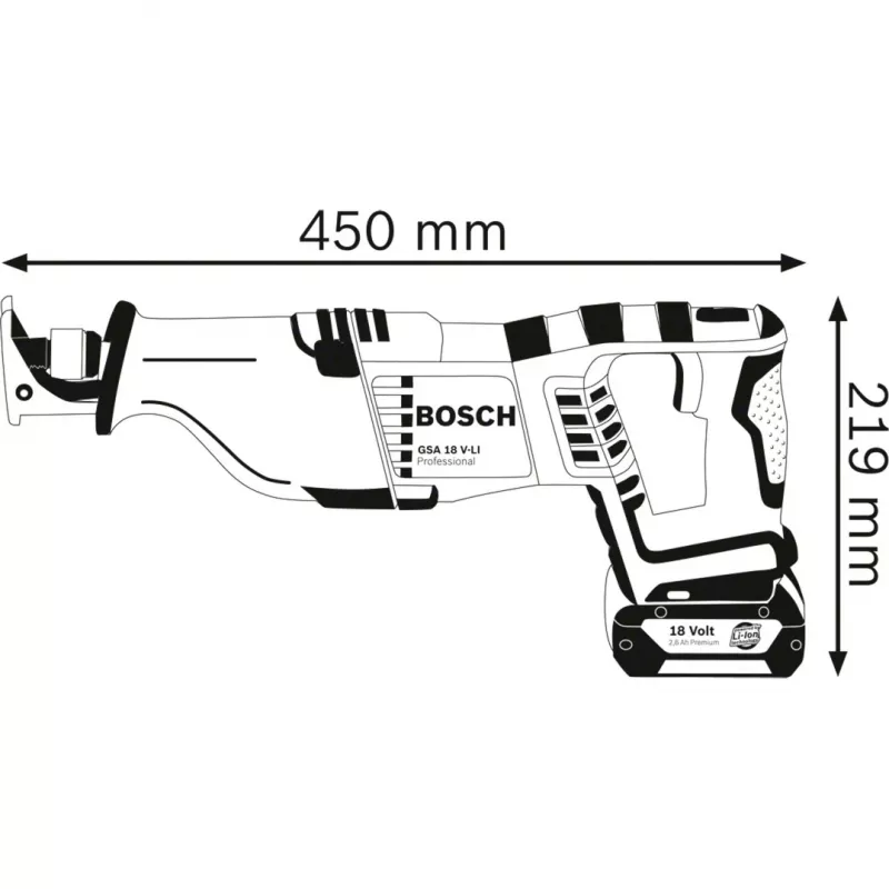 Bosch 0 601 64J 000 pjūklas stūmoklinis 2700 spm Juoda, Mėlyna, Raudona, Sidabrinė