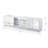 Cama TV spintelė QIU 200 MDF baltas blizgus/baltas blizgus