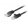 PATCHCORD Cat.6 UTP 3M Juodas FLUKE IŠTESTAS LANBERG 10 VNT. PAKUOTĖ