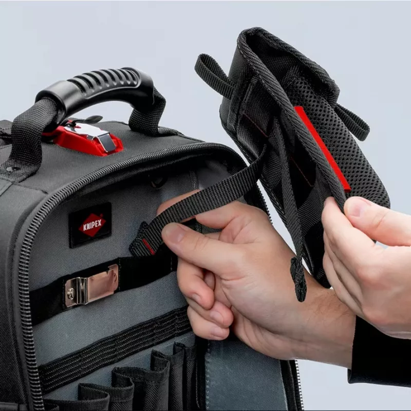 Knipex Modular Bag 00 19 50 LE juoda/raudona, tuščias, modulinis įrankių krepšys