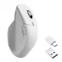 Belaidė optinė pelė Keychron M6S-B72 – Dešinei rankai, 12000 DPI, RF belaidis + Bluetooth + USB-C, balta
