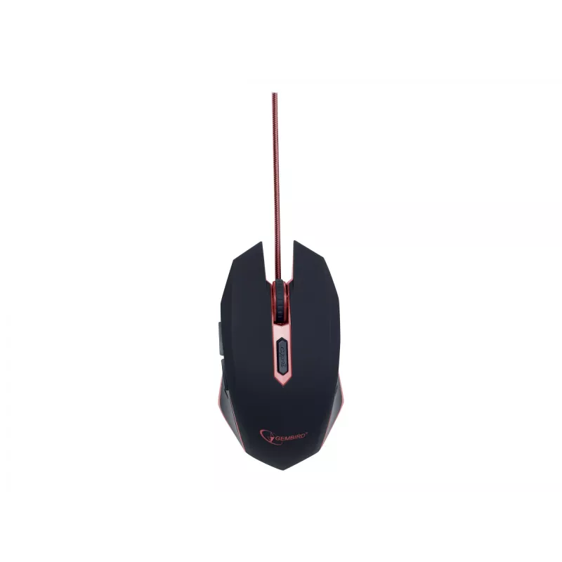 GEMBIRD MUSG-001-R Žaidimų USB optinė pelė, raudona