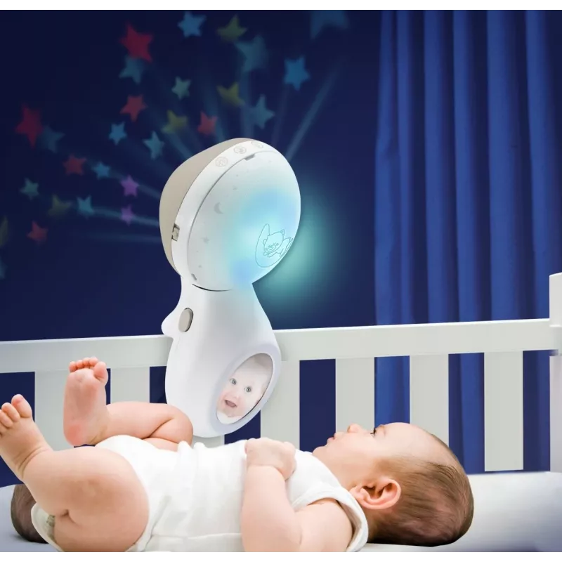3in1 muzikinis projektorius karuselė smėlio spalvos