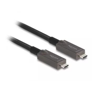 DeLOCK Active Optical USB-C vaizdo + duomenų + PD laidas 10 m juodas