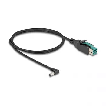 DeLOCK PoweredUSB kabelis vyriškas 12 V į DC 5,5 x 2,1 mm vyriškas kampuotas 1 m