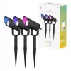 Hombli Outdoor Smart Spot Light Kit HBSK-0100 išmanūs lauko šviestuvai, 3 vnt., Bluetooth, juodi