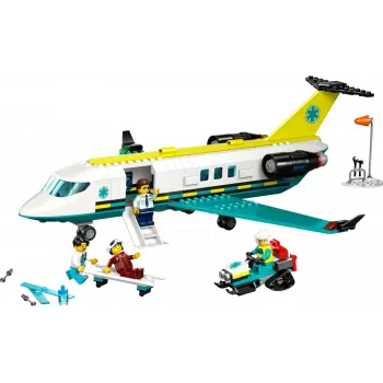 LEGO City Gelbėjimo lėktuvas 60465 – mažas gelbėjimo orlaivio statybos rinkinys, 403 detalės, 4 minifigūrėlės, nuo 6 metų