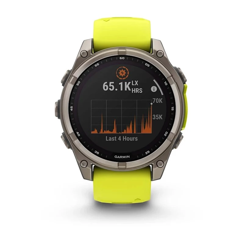 Garmin fenix 8 3,3 cm (1,3 colio) 47 mm skaitmeninis jutiklinis ekranas 260 x 260 pikselių titano korpusas su Wi-Fi ir GPS palydovine navigacija