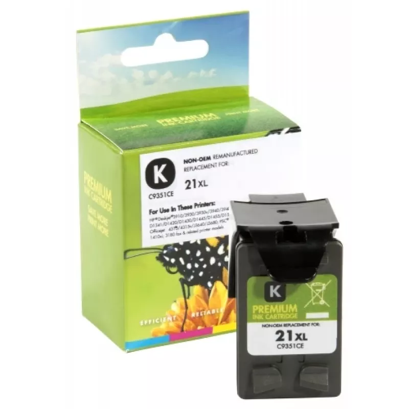 Static Control suderinama Hewlett-Packard 21XL (C9351CE) juoda, 475 p.