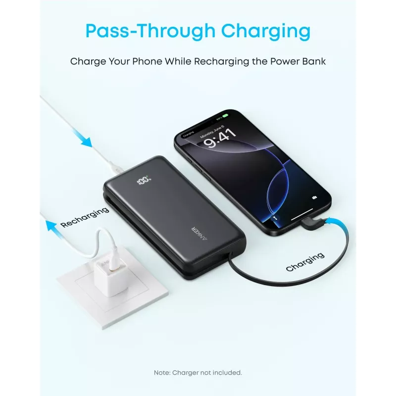 Anker Power Bank, 22.5W | Zolo A110EH11 | 20000 mAh | USB-C | Juoda