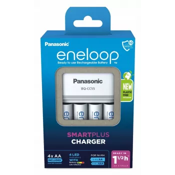 Įkroviklis PANASONIC Eneloop Smartplus BQ-CC55 + 4x AA 2000 mAh (K-KJ55MCD40E)