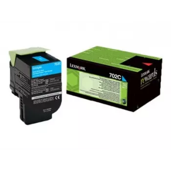 Originalus Lexmark 702C R žalsvai mėlynas (cyan) kasetė, 1 vnt.