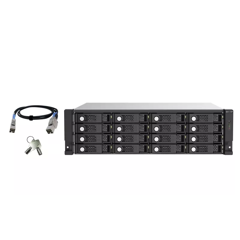 QNAP TL-R1620Sep-RP SAS 12Gb/s išplėtimo korpusas, juodas/pilka, 2.5/3.5 colio