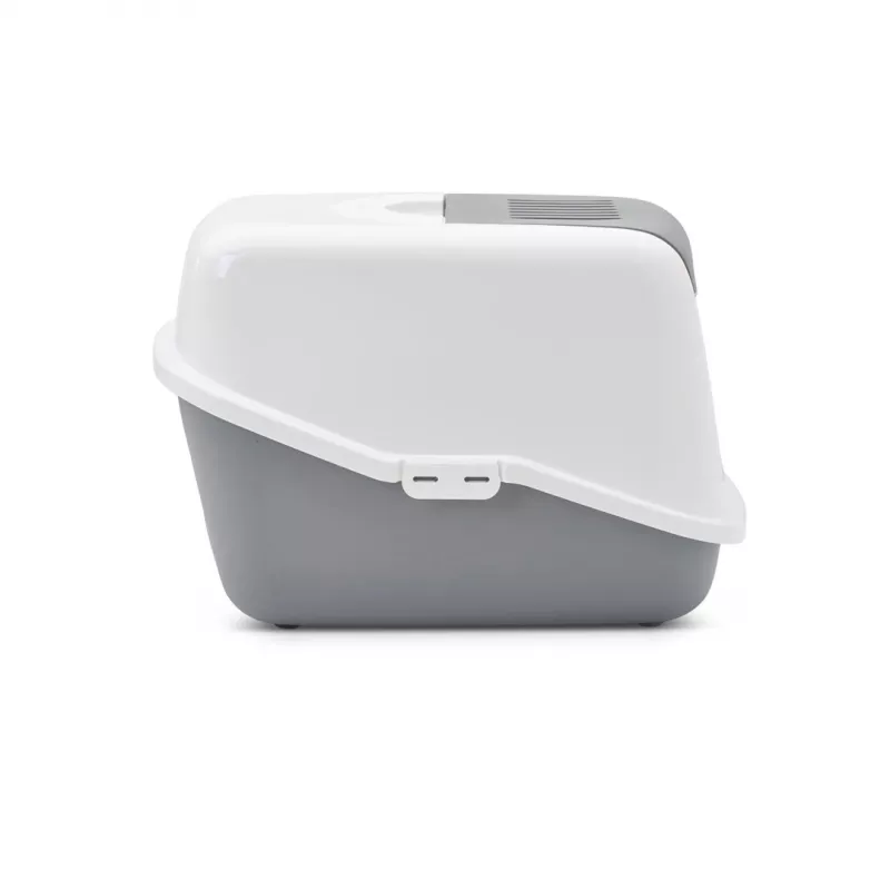SAVIC Nestor White-Grey – Uždaras katės tualetas – 56x39x38.5 cm – 1 vnt.