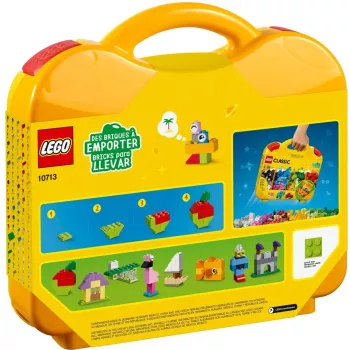 LEGO 10713 Klasikinis kūrybinis lagaminas su spalvingomis kaladėlėmis, žaislų laikymo dėžutė, dovanos 4+ metų vaikams