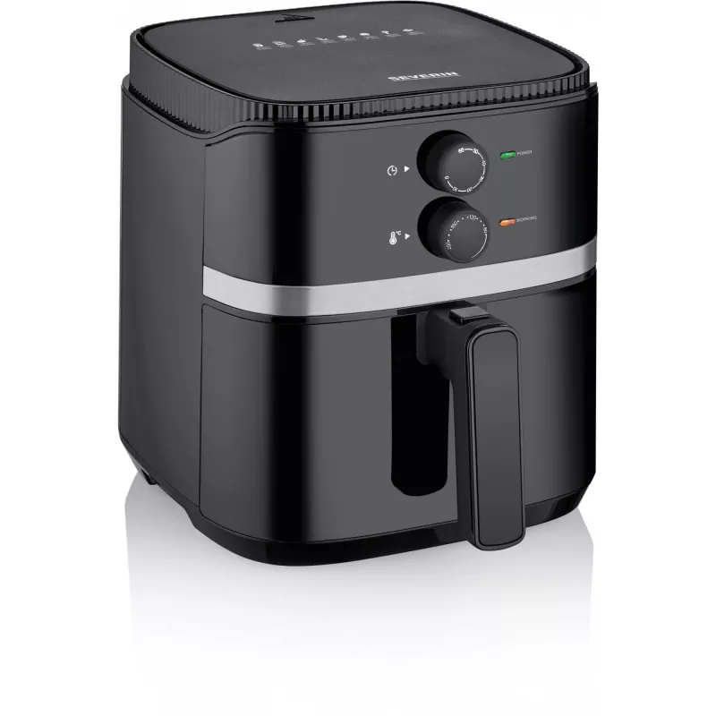 Kaitinamo oro gruzdintuvė Severin FR 2452 4,3 L 1500 W Juoda Sidabrinė
