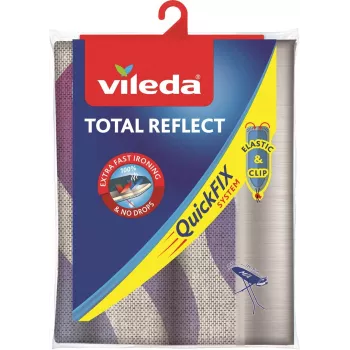 Viršutinis lyginimo lentos užvalkalas VILEDA Total Reflect mėlynai pilkai baltas, 1300 x 450 mm