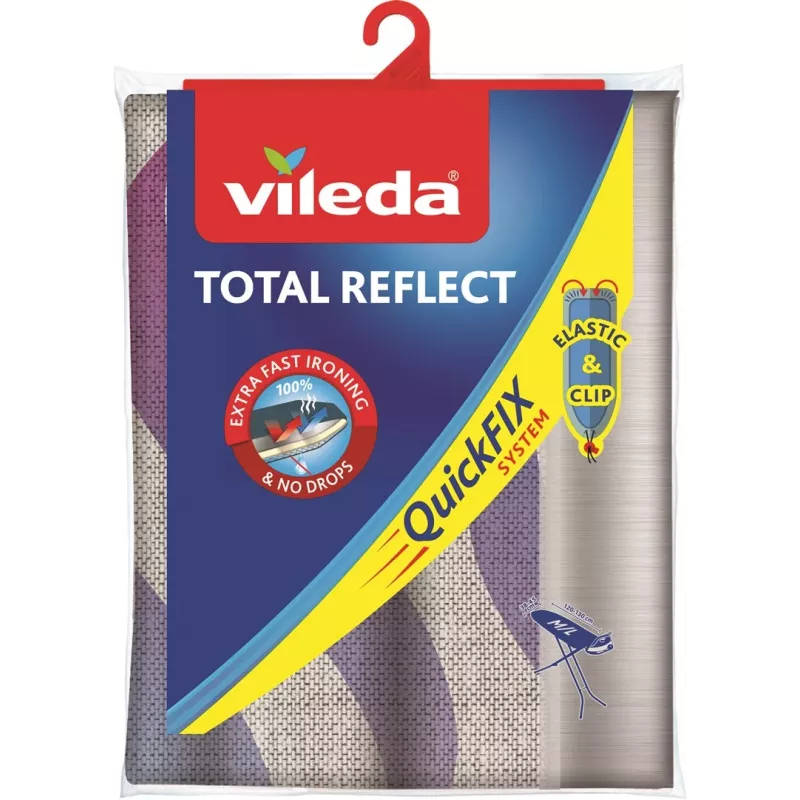 Viršutinis lyginimo lentos užvalkalas VILEDA Total Reflect mėlynai pilkai baltas, 1300 x 450 mm