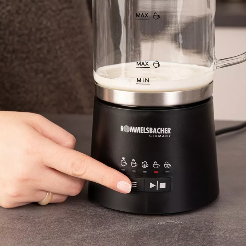 Rommelsbacher pieno putotuvas 500 ml juodas nerūdijantis plienas MS 625