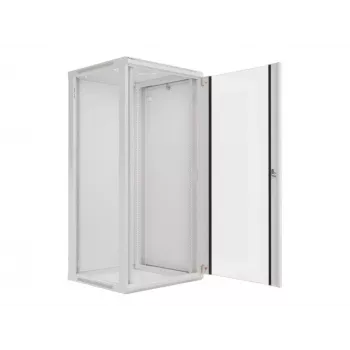 Lanberg sieninis montavimo stovo spintos korpusas 19'' 27U 600x600 mm pilkas (stiklinės durys)