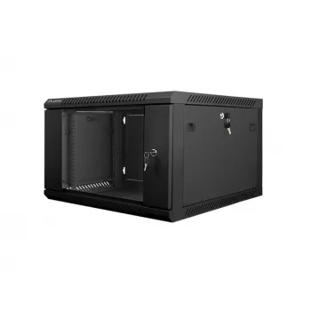 Lanberg sieninis montavimo stovo korpusas 19'' 6U 600x600mm juodas (stiklinės durys)