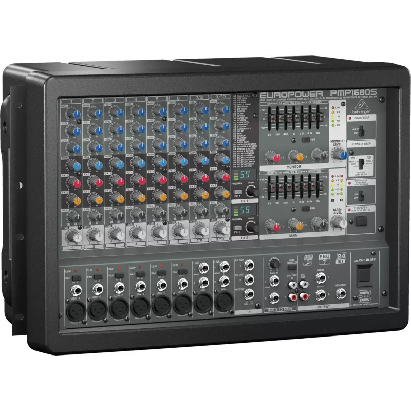 Behringer PMP1680S garso maišytuvas 10 kanalų 10 - 200000 Hz Juoda