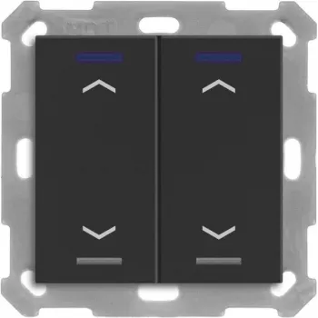 MDT BE-TAL550206.A1 KNX mygtukas šviesoms 55 2 krypčių RGBW juodas matinis žaliuzėms 1