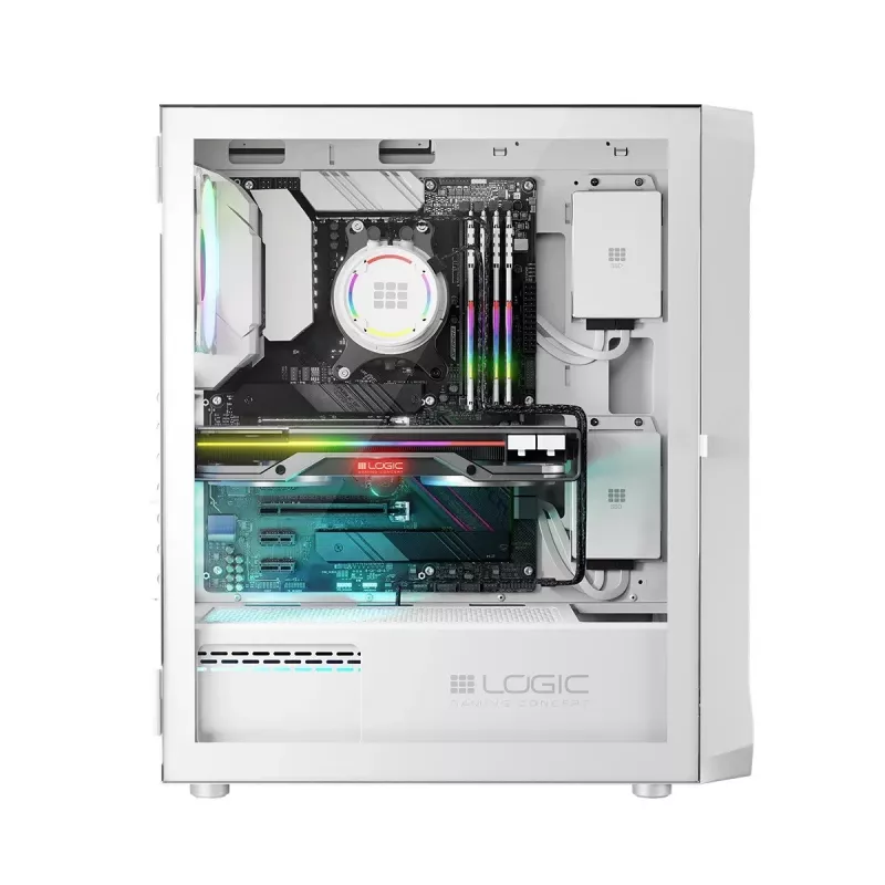 Korpusas Logic PORTOS ARGB MINIDI USB 3.0 Baltas