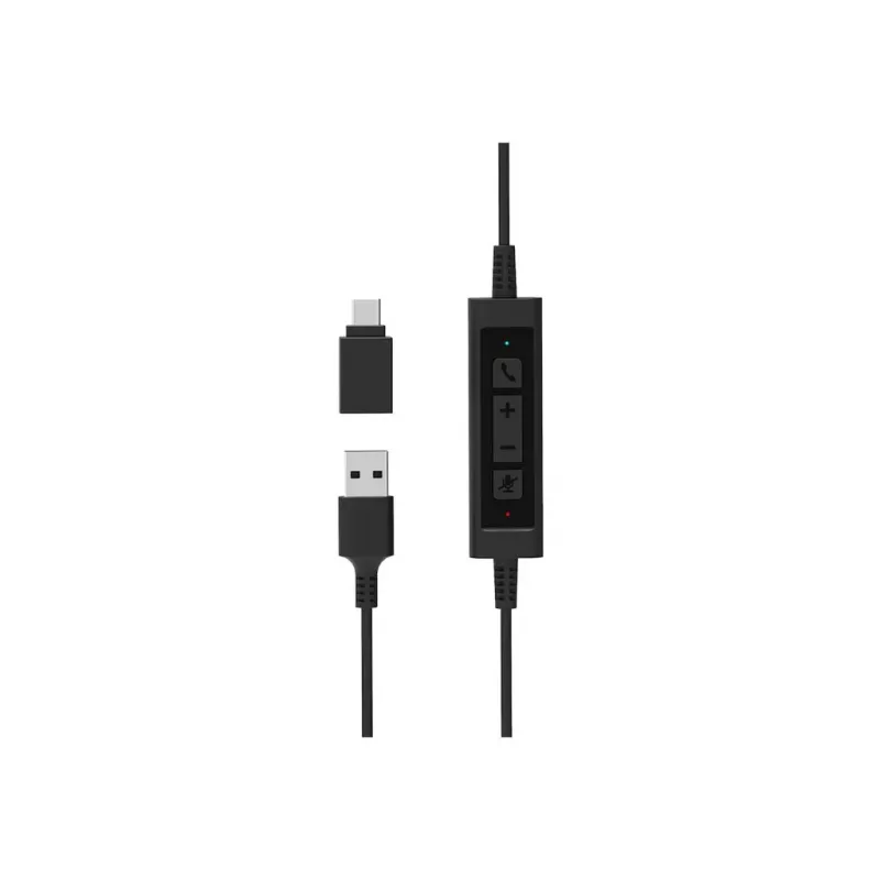 PORT CONNECT | Stereo USB ausinės PRO ON'R 300 | Laidinės | Ant ausų | Triukšmo slopinimas | Juodos