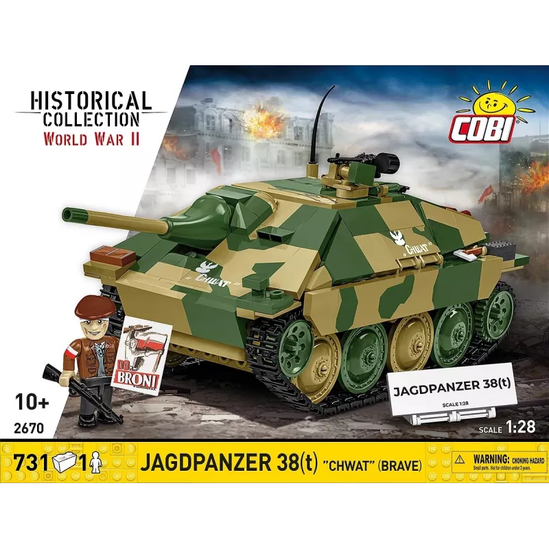 Cobi Blocks Jagdpanzer 38t Drąsus konstrukcinis rinkinys, 731 detalė