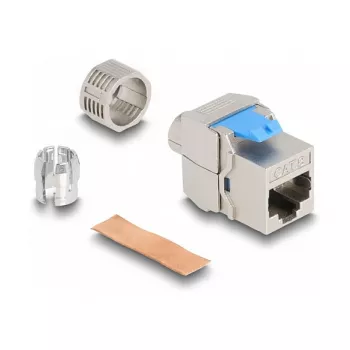 DeLOCK Keystone modulis RJ45 lizdas į LSA Cat.8.1 įrankiai laisvas plokščias metalinis