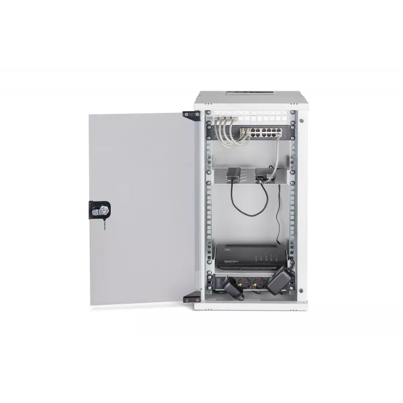 Sieninis stelažas Digitus DN-49104-SET 12U 60kg IP20 pilkas