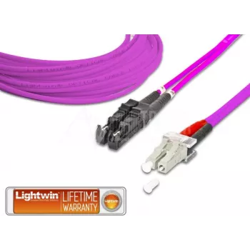 Lightwin LWL šuoliukas, dvigubas, OM4, E2000 - LC, 2 m