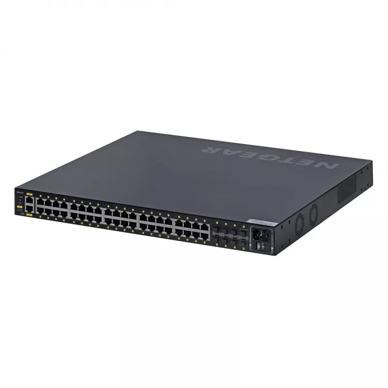 NETGEAR GSM4248PX-100EUS valdomas jungiklis L2/L3/L4 Gigabit Ethernet (10/100/1000) PoE juodas