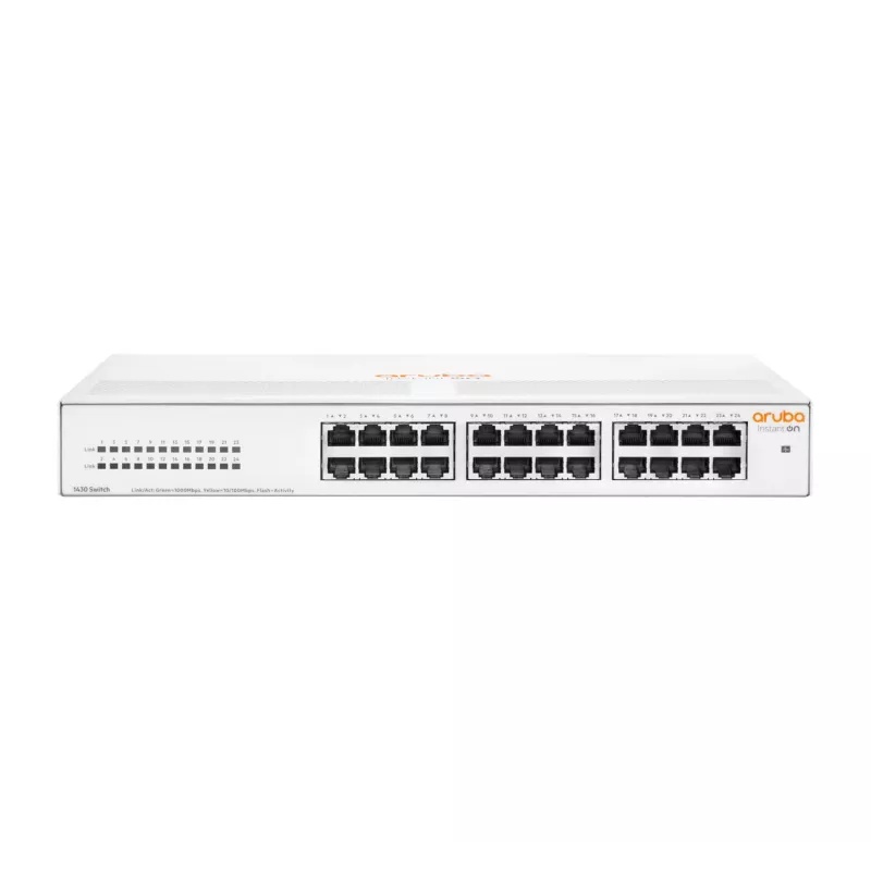 HPE Aruba Networking Aruba Instant On 1430 24G nevaldomas L2 Gigabit Ethernet jungiklis (10/100/1000) 1U baltas