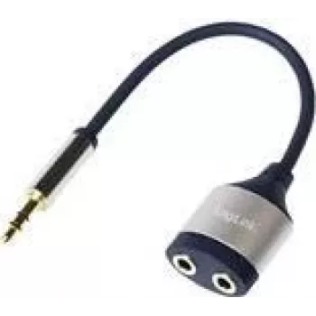 LogiLink garso skirstytuvas stereo mini jack lizdas (moteris) į stereo mini jack kištuką (vyras) 18 cm
