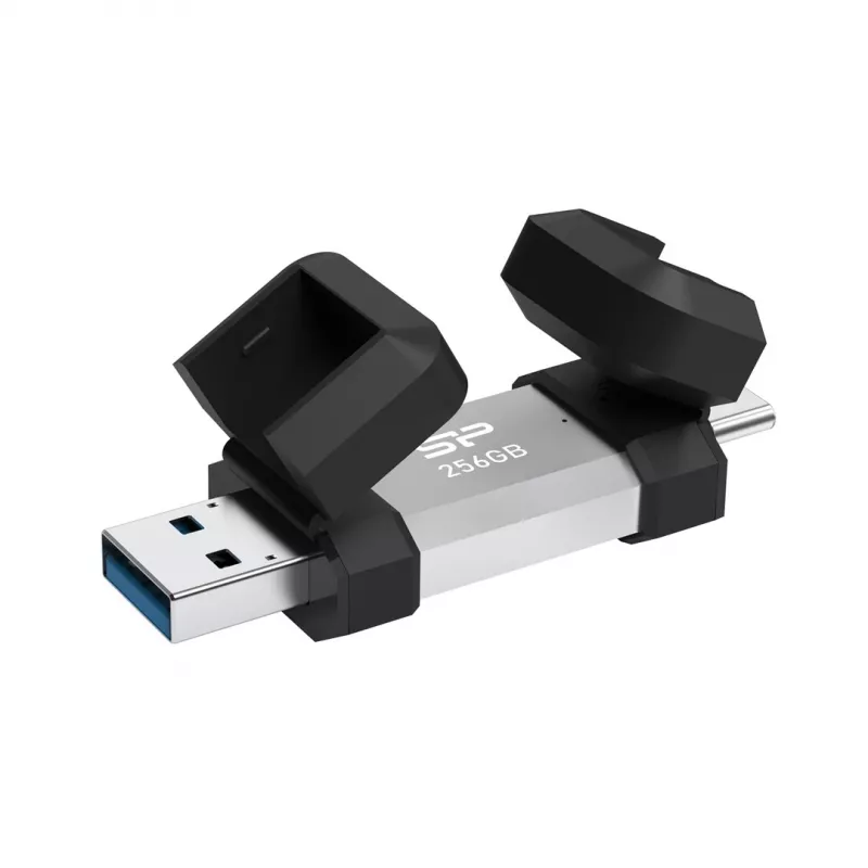 USB atmintukas Silicon Power 256 GB USB Type-A / USB Type-C, USB 3.2 Gen 1, aliumininis-guminis dangtelis