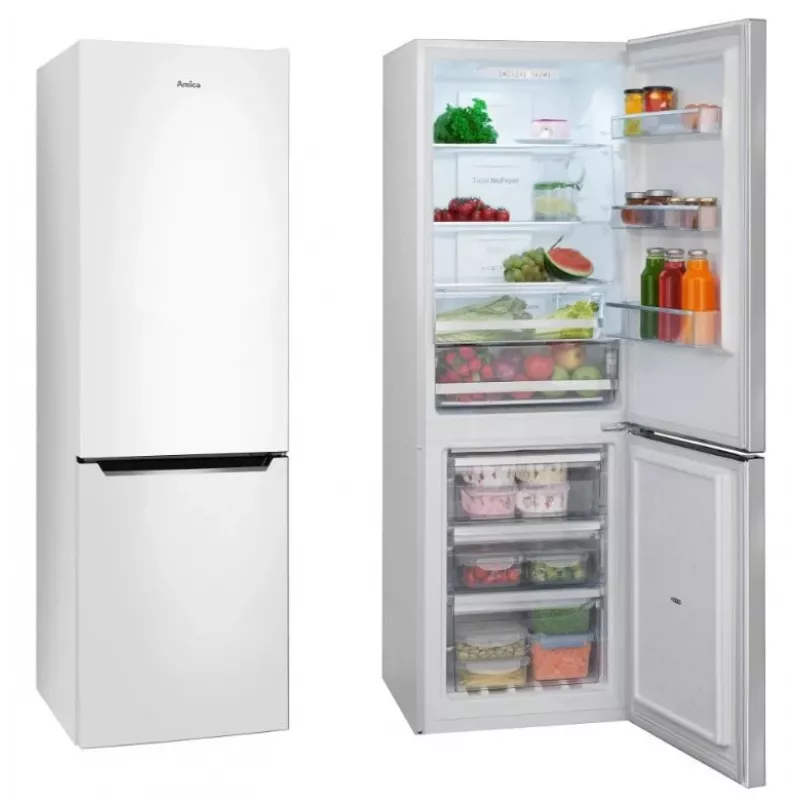 Šaldytuvas su šaldikliu AMICA FK2695.2FT(E) — 269 L, apatinis šaldiklis, baltas, R600a