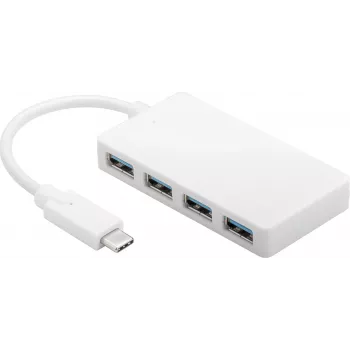 MicroConnect USB3.1CUSB3 USB-C daugiaprievadis adapteris-šakotuvas, 4x SuperSpeed USB 3.0