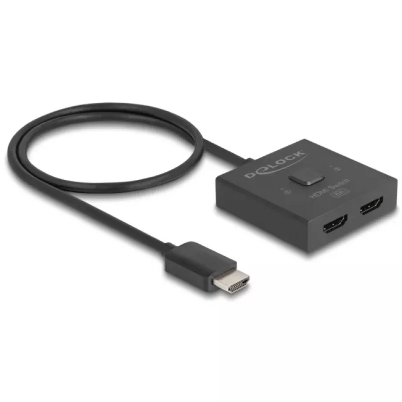 HDMI jungiklis DeLOCK 18901 144Hz juodas plastikinis 55x55x15mm