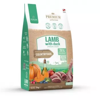 Sausas šunų ėdalas POKUSA Premium Selection Puppy Lamb with Duck, 3 kg — jaunikliams, 30% baltymų, be glitimo