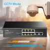 Cudy FS1010P tinklo jungiklis Fast Ethernet (10/100) su PoE, juodas
