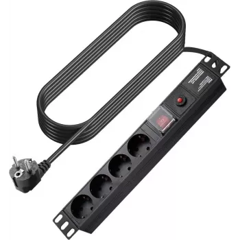 Adapteris VISION EU Duckhead C7 (8 formos) į EU CEE 7/7 Schuko kištuką, baltas